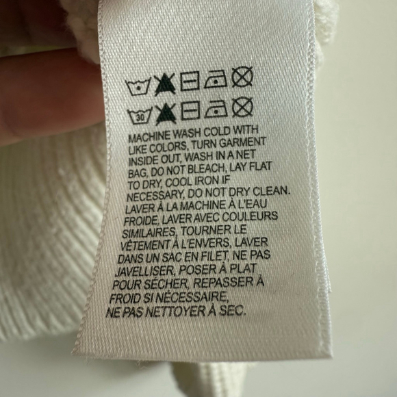 Lucky Brand Cream Knit Sweater L Minimalist Cozycore Light Academia‎ Oversized - Picture 10 of 10